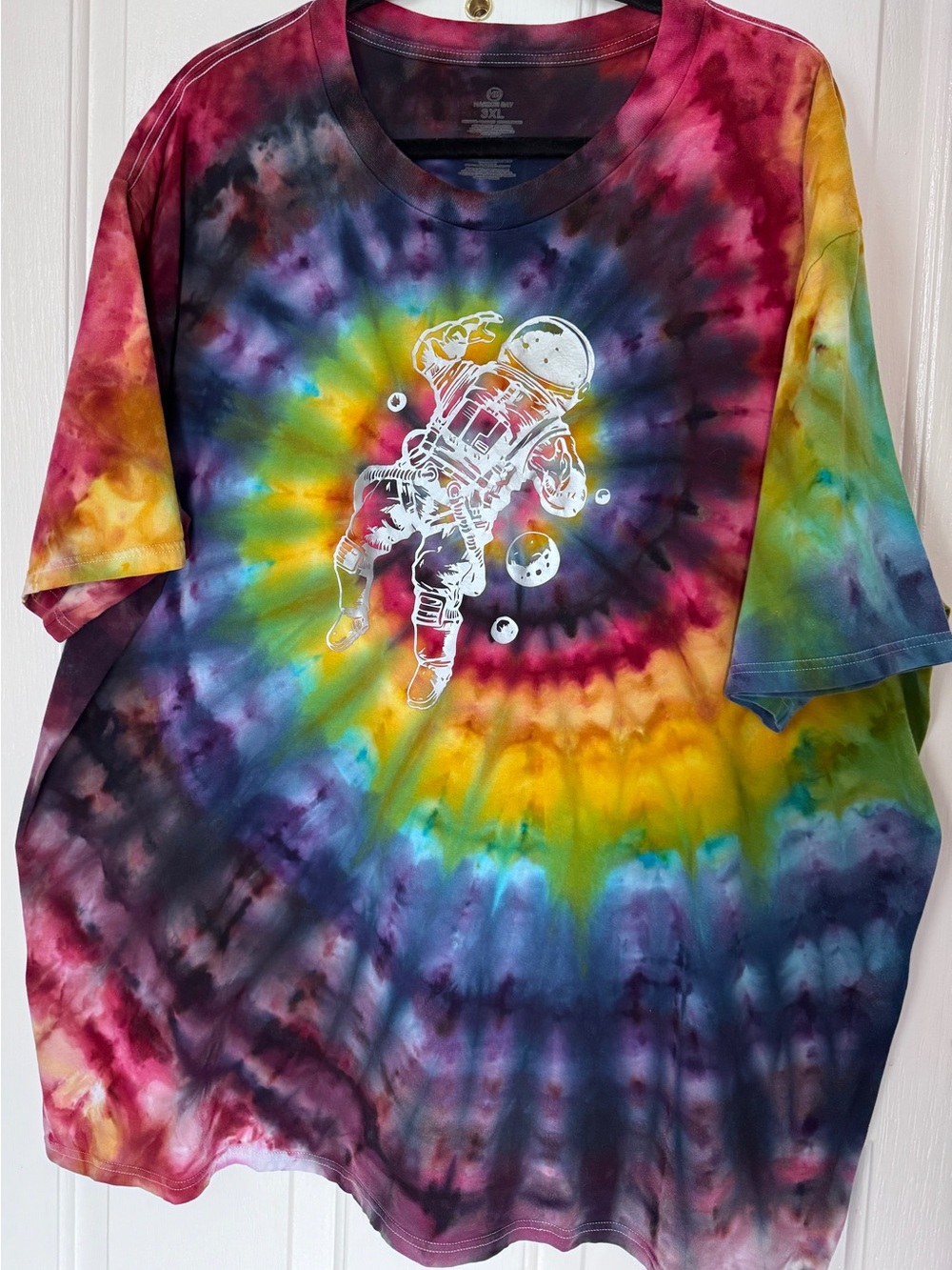 Hand Ice Dyed Astronaut Graphic Tee Men’s 3XL One of a Kind